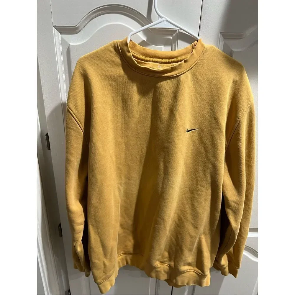 Vintage NIKE Crewneck Sweater Mustard Yellow Size XL